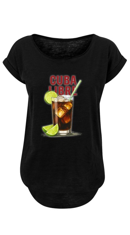 Cuba Libre  Black Ladies Long Slub Tee Front.jpg