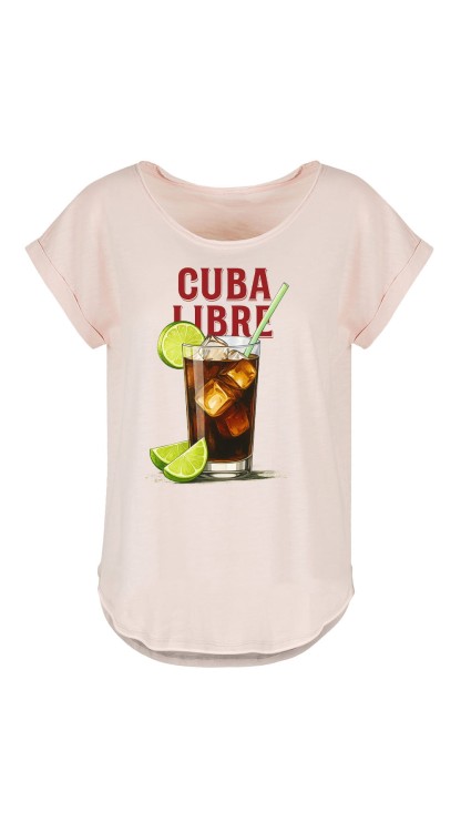 Cuba Libre Pink Ladies Long Slub Tee Front.jpg