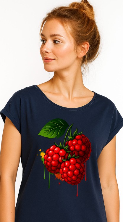 Raspberries Navy Ladies Extended Shoulder Tee_3.jpg