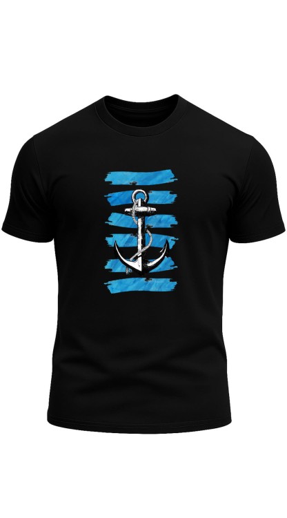 Anchor and StripsT-Shirt HC Black.jpg