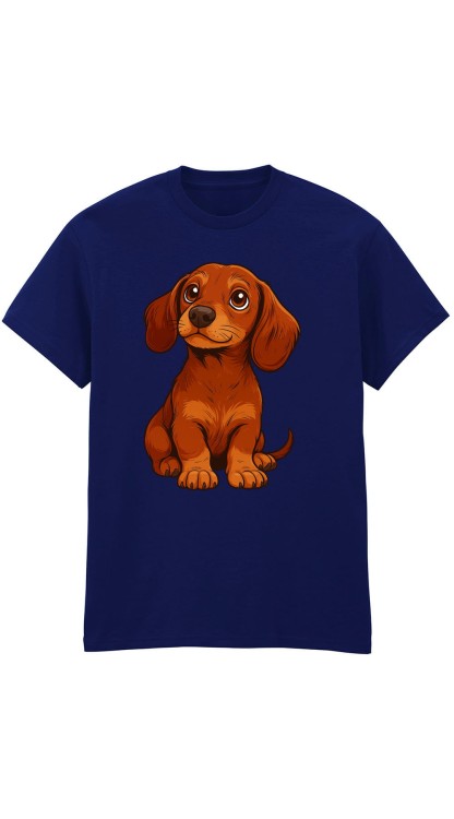 Dachshund T-Shirt HC Navy Front1.jpg