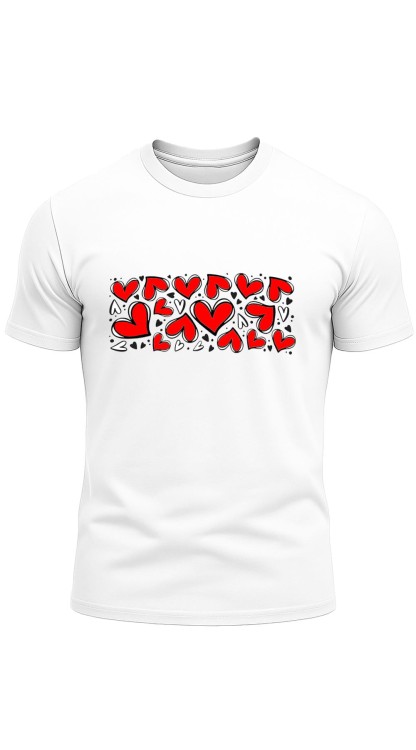 Lot of hearts T-Shirt HC White Front1.jpg