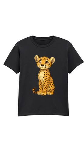 Cheetah Black Kids T-Shirt.jpg