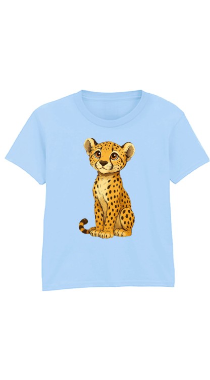 Cheetah Blue Kids T-Shirt.jpg