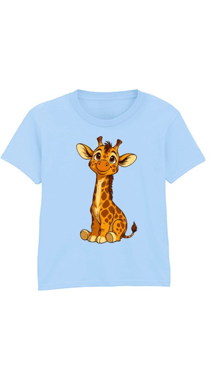 Giraffe Blue Kids T-Shirt.jpg