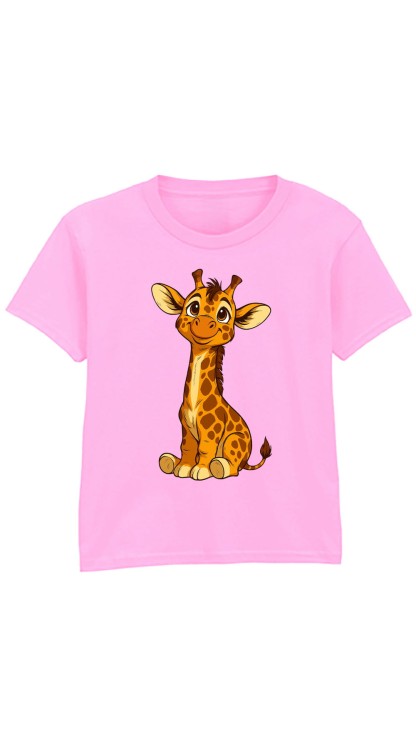 Giraffe Pink Kids T-Shirt.jpg