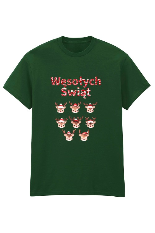 Wesołych Świat Bottle Green T-Shirt.jpg