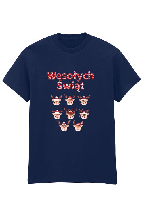 Wesołych Świat Navy T-Shirt.jpg
