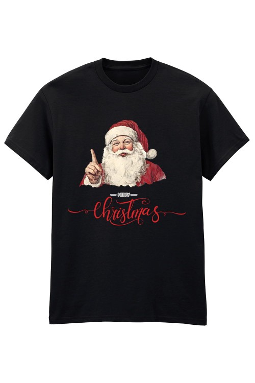 Santa Christmas Black T-Shirt.jpg