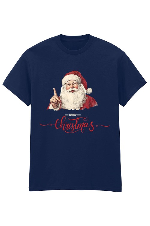 Santa Christmas Navy T-Shirt.jpg