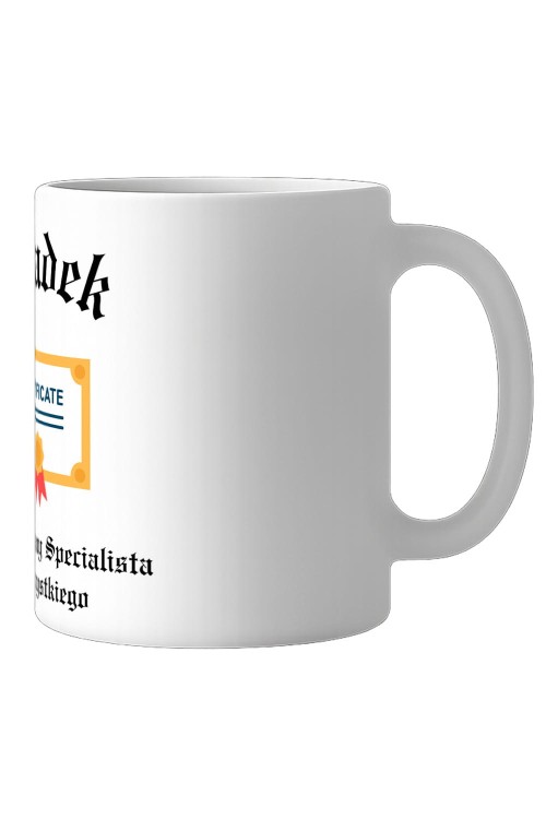 Dziadek Certyfikowany Kubek 300 ml Biały ucho prawo.jpg