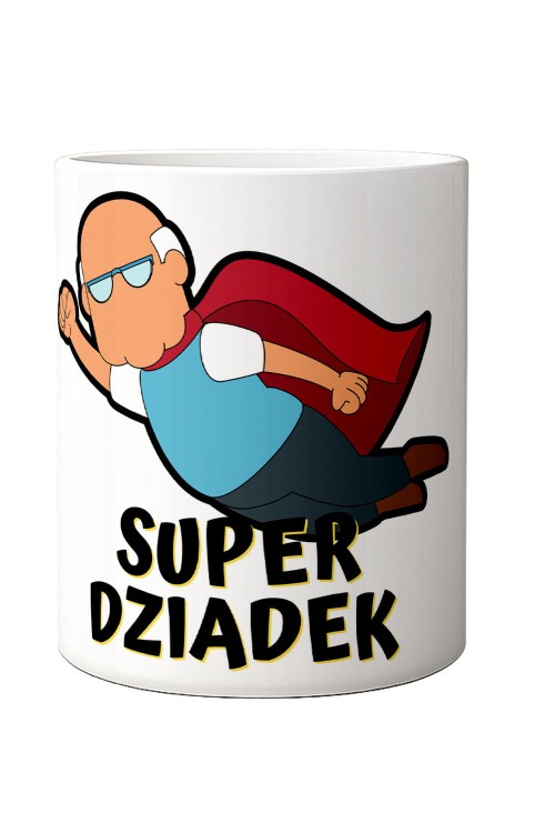 Super Dziadek Kubek 300 ml Biały ucho prawo połprofil_1.jpg