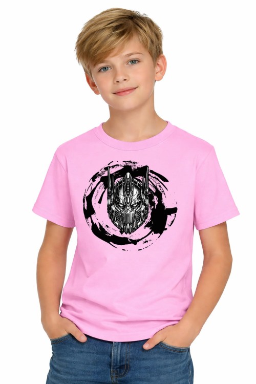 Roboface Black kids T-shirt Pink_L.jpg