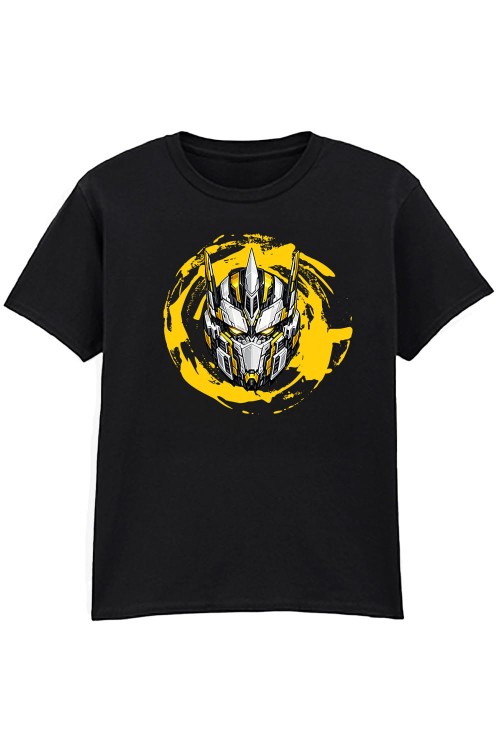 Roboface Yellow  kids T-shirt Black.jpg