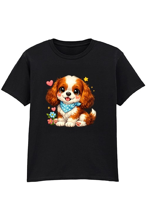 Sweet Spaniel Kids T-Shirt Black.jpg