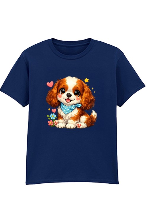 Sweet Spaniel Kids T-Shirt Navy.jpg