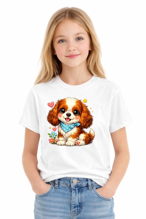 Sweet Spaniel Kids T-Shirt White_L.jpg