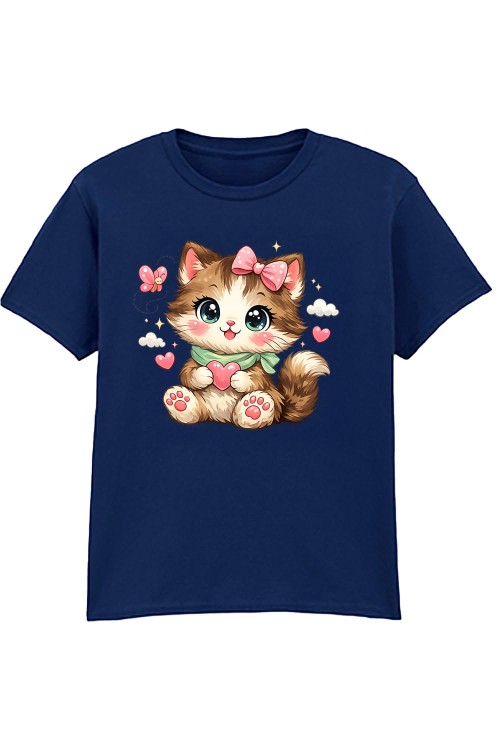 Sweet Cat Kids T-Shirt Navy.jpg