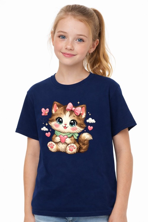 Sweet Cat Kids T-Shirt Navy_L.jpg