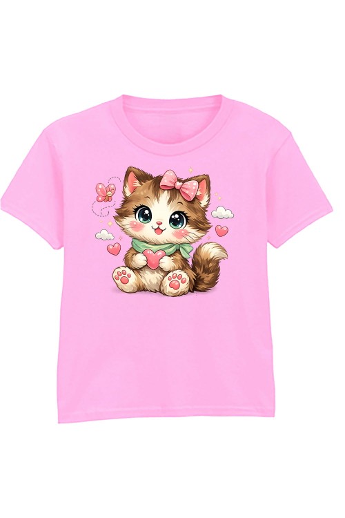 Sweet Cat Kids T-Shirt Pink.jpg