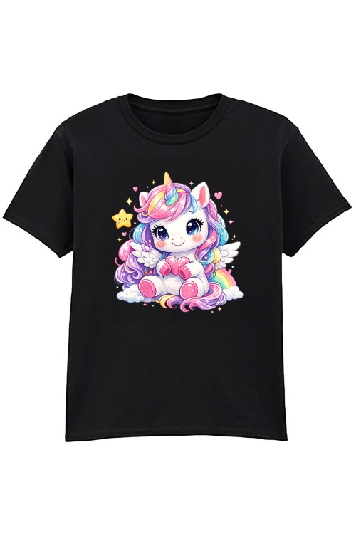 Unicorn Kids T-Shirt Black.jpg