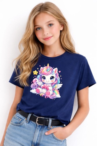 Unicorn Kids T-Shirt Navy_L.jpg