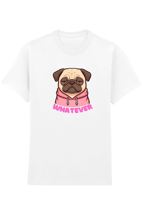 PUG Whatever T-Shirt White .jpg