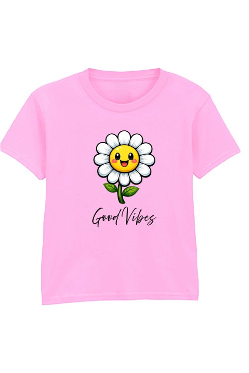 Smily Daisy T-Shirt Kids Pink.jpg