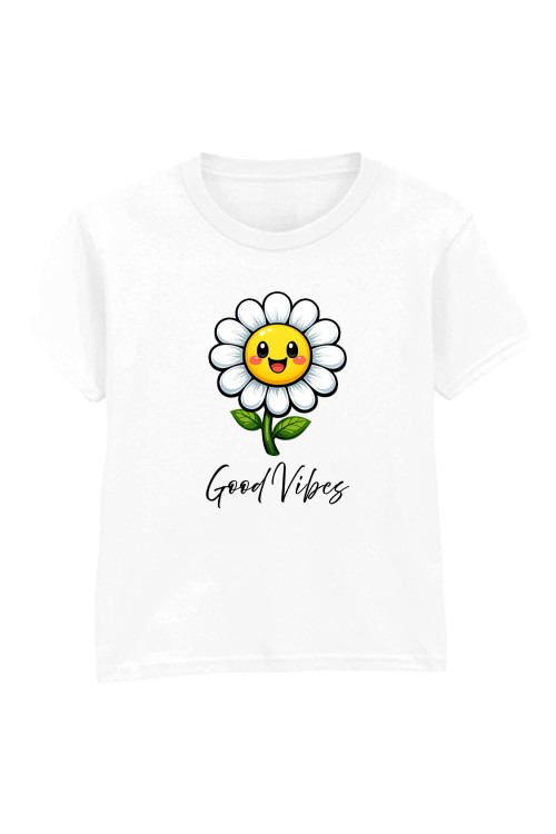 Smily Daisy T-Shirt Kids White.jpg