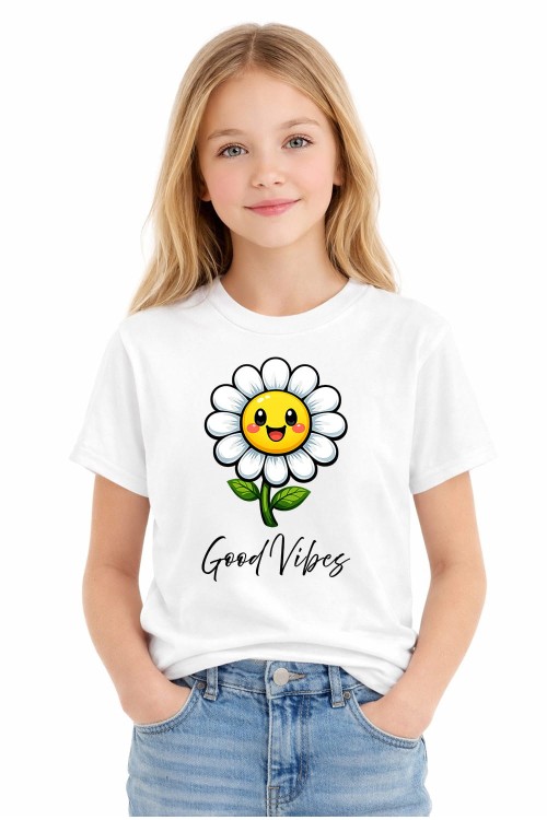 Smily Daisy T-Shirt Kids White_L.jpg