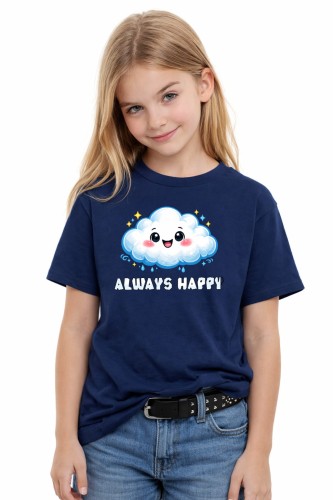 Aways Happy T-Shirt Kids Navy_L.jpg