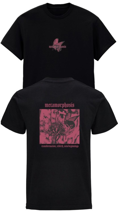 Butterfly T-Shirt Black Front Back.jpg