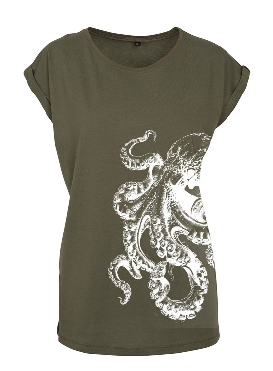 Olive Ladies Extended Shoulder Tee Front Octopusy.jpg